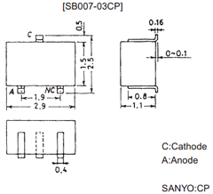 SB007-03CP Datasheet PDF SANYO -> Panasonic