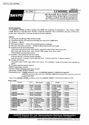 LC66506B Datasheet PDF SANYO -> Panasonic