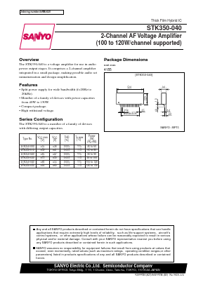 STK350-040 Datasheet PDF SANYO -> Panasonic