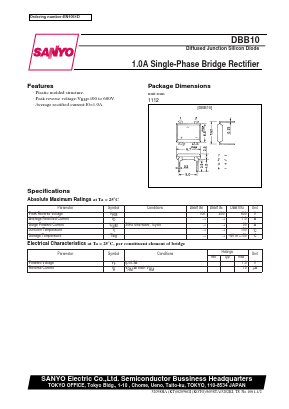 DBB10G Datasheet PDF SANYO -> Panasonic