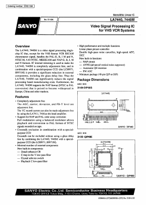 LA7440 Datasheet PDF SANYO -> Panasonic