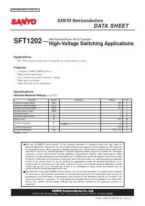 T1202 Datasheet PDF SANYO -> Panasonic