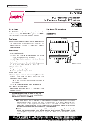 LC7216M Datasheet PDF SANYO -> Panasonic