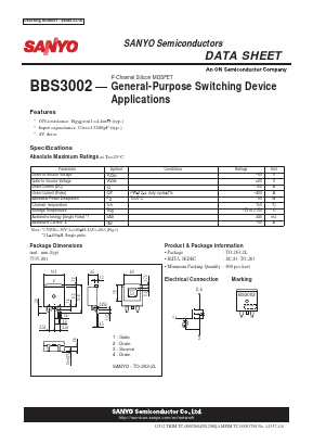 BBS3002 Datasheet PDF SANYO -> Panasonic