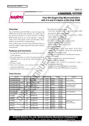 LC66558B Datasheet PDF SANYO -> Panasonic