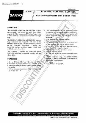 LC66356A Datasheet PDF SANYO -> Panasonic
