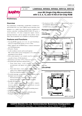 LC665316A Datasheet PDF SANYO -> Panasonic