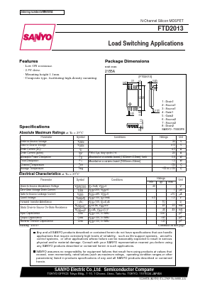 FTD2013 Datasheet PDF SANYO -> Panasonic