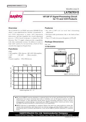 LA75676V-S Datasheet PDF SANYO -> Panasonic