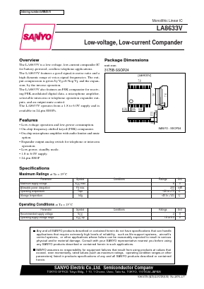 LA8633V Datasheet PDF SANYO -> Panasonic