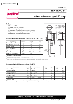 SLP-9130C-81 Datasheet PDF SANYO -> Panasonic