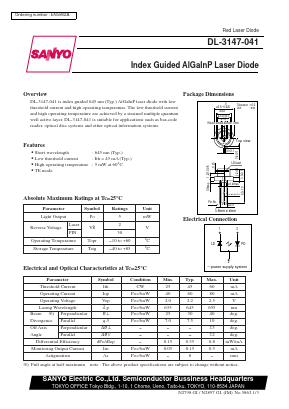 DL-3147-041 Datasheet PDF SANYO -> Panasonic