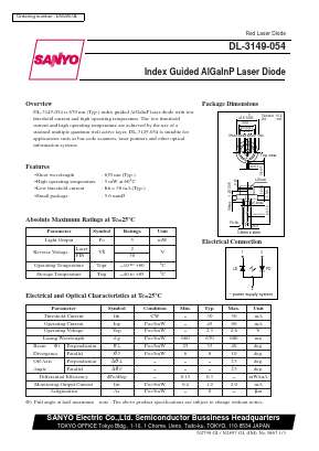 DL-3149-054 Datasheet PDF SANYO -> Panasonic