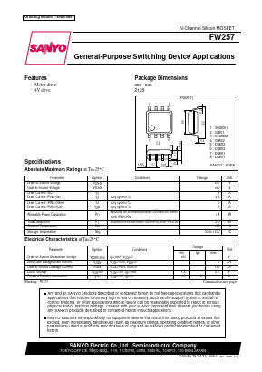 FW257 Datasheet PDF SANYO -> Panasonic