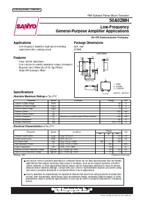 50A02MH Datasheet PDF SANYO -> Panasonic