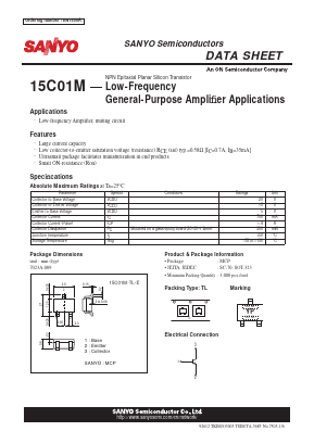 15C01M Datasheet PDF SANYO -> Panasonic