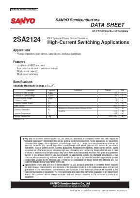 2SA2124 Datasheet PDF SANYO -> Panasonic