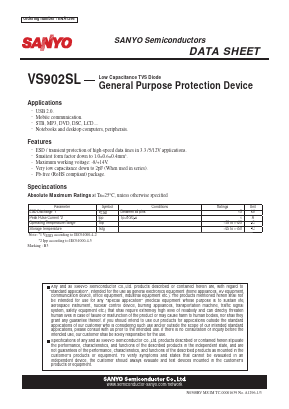 VS902SL Datasheet PDF SANYO -> Panasonic