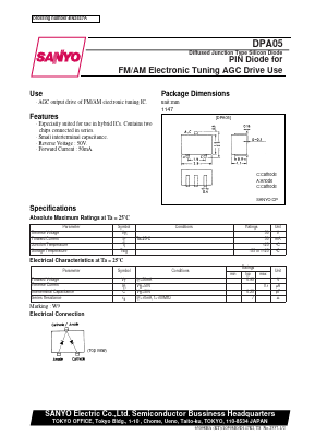 DPA05 Datasheet PDF SANYO -> Panasonic