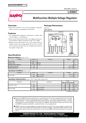 LA5667 Datasheet PDF SANYO -> Panasonic