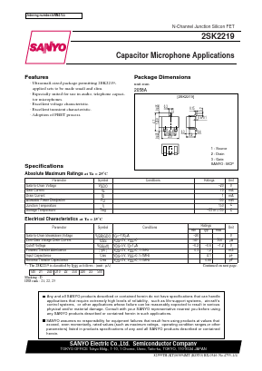 2SK2219 Datasheet PDF SANYO -> Panasonic