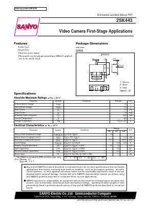 2SK443 Datasheet PDF SANYO -> Panasonic