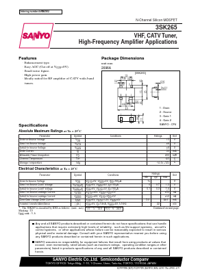 3SK265 Datasheet PDF SANYO -> Panasonic