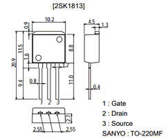 2SK1813 Datasheet PDF SANYO -> Panasonic