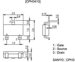 CPH3405 Datasheet PDF SANYO -> Panasonic