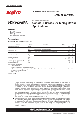 2SK2628FS Datasheet PDF SANYO -> Panasonic