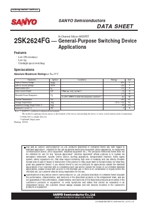 2SK2624FG Datasheet PDF SANYO -> Panasonic