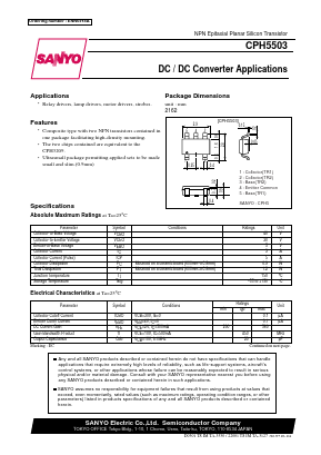 CPH5503 Datasheet PDF SANYO -> Panasonic