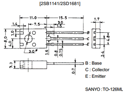 2SD1681S Datasheet PDF SANYO -> Panasonic