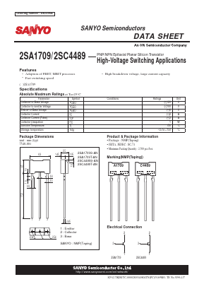2SC4489S-AN Datasheet PDF SANYO -> Panasonic
