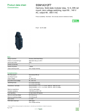 SSM1A312F7 Datasheet PDF Schneider Electric