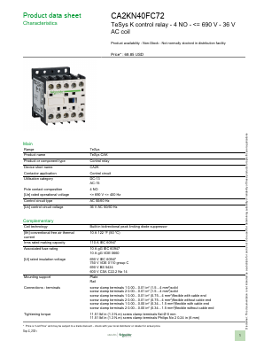 CA2KN40FC72 Datasheet PDF Schneider Electric