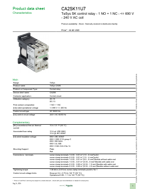 CA2SK11U7 Datasheet PDF Schneider Electric