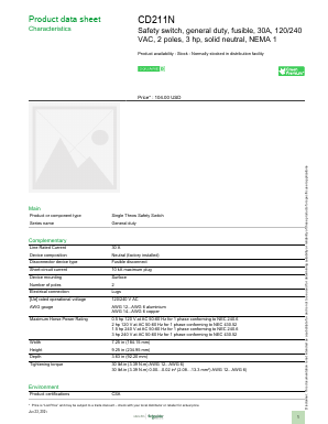 CD211N Datasheet PDF Schneider Electric
