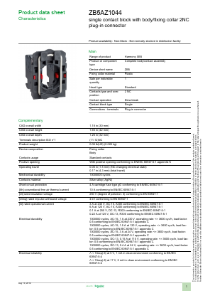 ZB5AZ1044 Datasheet PDF Schneider Electric