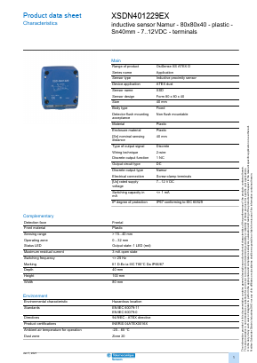 XSDN401229EX Datasheet PDF Schneider Electric