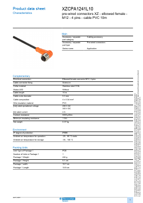 XZCPA1241L10 Datasheet PDF Schneider Electric
