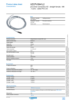 XZCPV0941L2 Datasheet PDF Schneider Electric