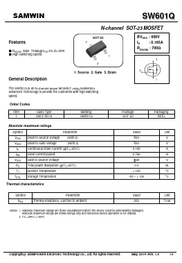 SW601Q Datasheet PDF Xian Semipower Electronic Technology Co., Ltd.