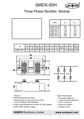SMDS-50H-14 Datasheet PDF SEMPO ELECTRONIC Limited
