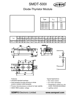SMDT-500I Datasheet PDF SEMPO ELECTRONIC Limited