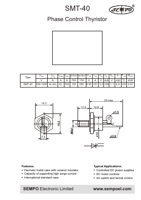 SMT-40 Datasheet PDF SEMPO ELECTRONIC Limited