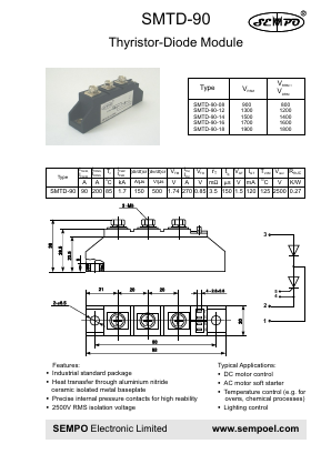 SMTD-90 Datasheet PDF SEMPO ELECTRONIC Limited