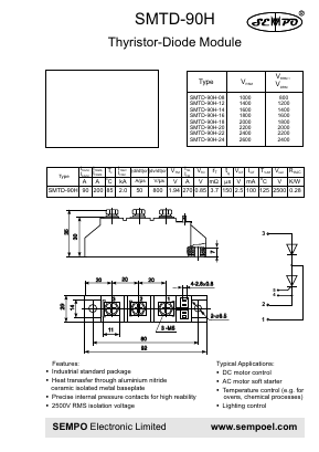 SMTD-90H Datasheet PDF SEMPO ELECTRONIC Limited