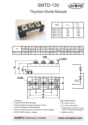 SMTD-130-14 Datasheet PDF SEMPO ELECTRONIC Limited