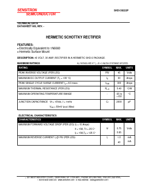 SHD139222P Datasheet PDF Sensitron